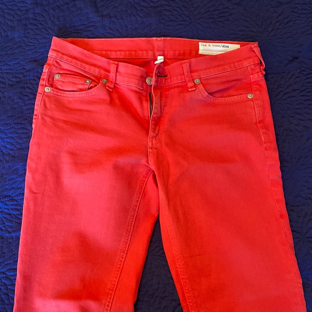 Coral/Poppy Rag & Bone jeans 28